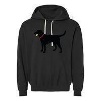 Labrador Retriever Fetch Black Lab Play Ball Garment-Dyed Fleece Hoodie