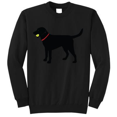 Labrador Retriever Fetch Black Lab Play Ball Sweatshirt