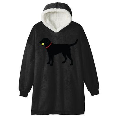 Labrador Retriever Fetch Black Lab Play Ball Hooded Wearable Blanket