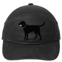 Labrador Retriever Fetch Black Lab Play Ball 7-Panel Snapback Hat