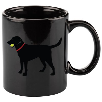 Labrador Retriever Fetch Black Lab Play Ball 11oz C Handle Ceramic Mug