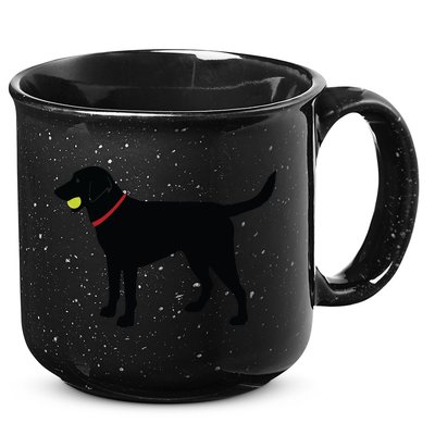 Labrador Retriever Fetch Black Lab Play Ball 15oz Campfire Ceramic Mug