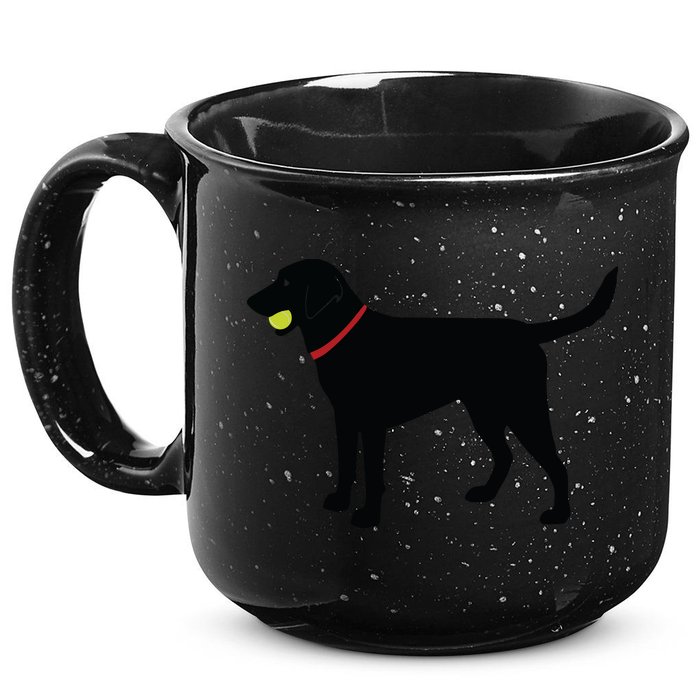 Labrador Retriever Fetch Black Lab Play Ball 15oz Campfire Ceramic Mug