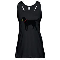 Labrador Retriever Fetch Black Lab Play Ball Ladies Essential Flowy Tank