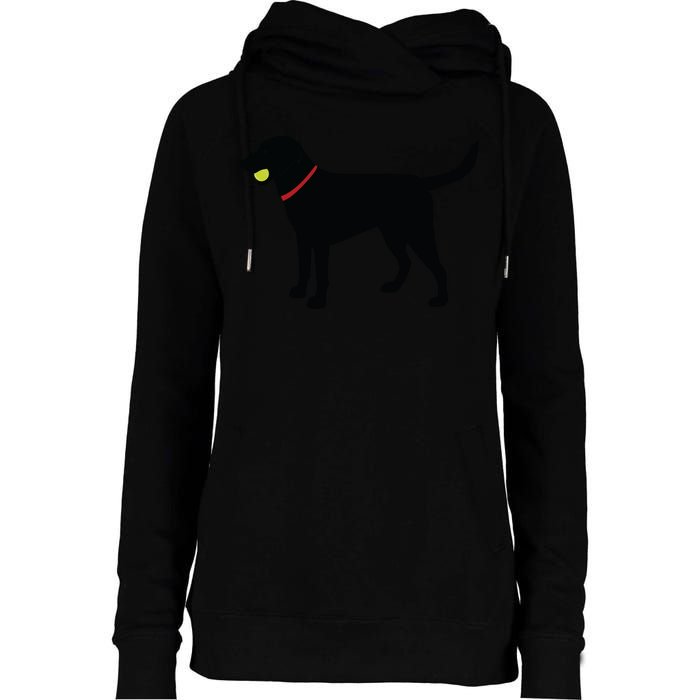 Labrador Retriever Fetch Black Lab Play Ball Womens Funnel Neck Pullover Hood