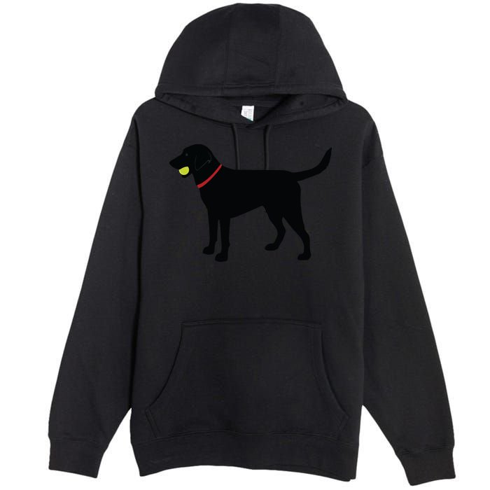 Labrador Retriever Fetch Black Lab Play Ball Premium Pullover Hoodie