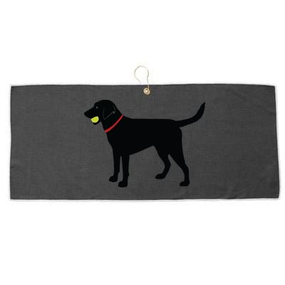 Labrador Retriever Fetch Black Lab Play Ball Large Microfiber Waffle Golf Towel