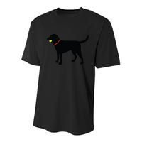 Labrador Retriever Fetch Black Lab Play Ball Youth Performance Sprint T-Shirt