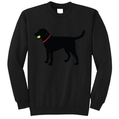 Labrador Retriever Fetch Black Lab Play Ball Tall Sweatshirt