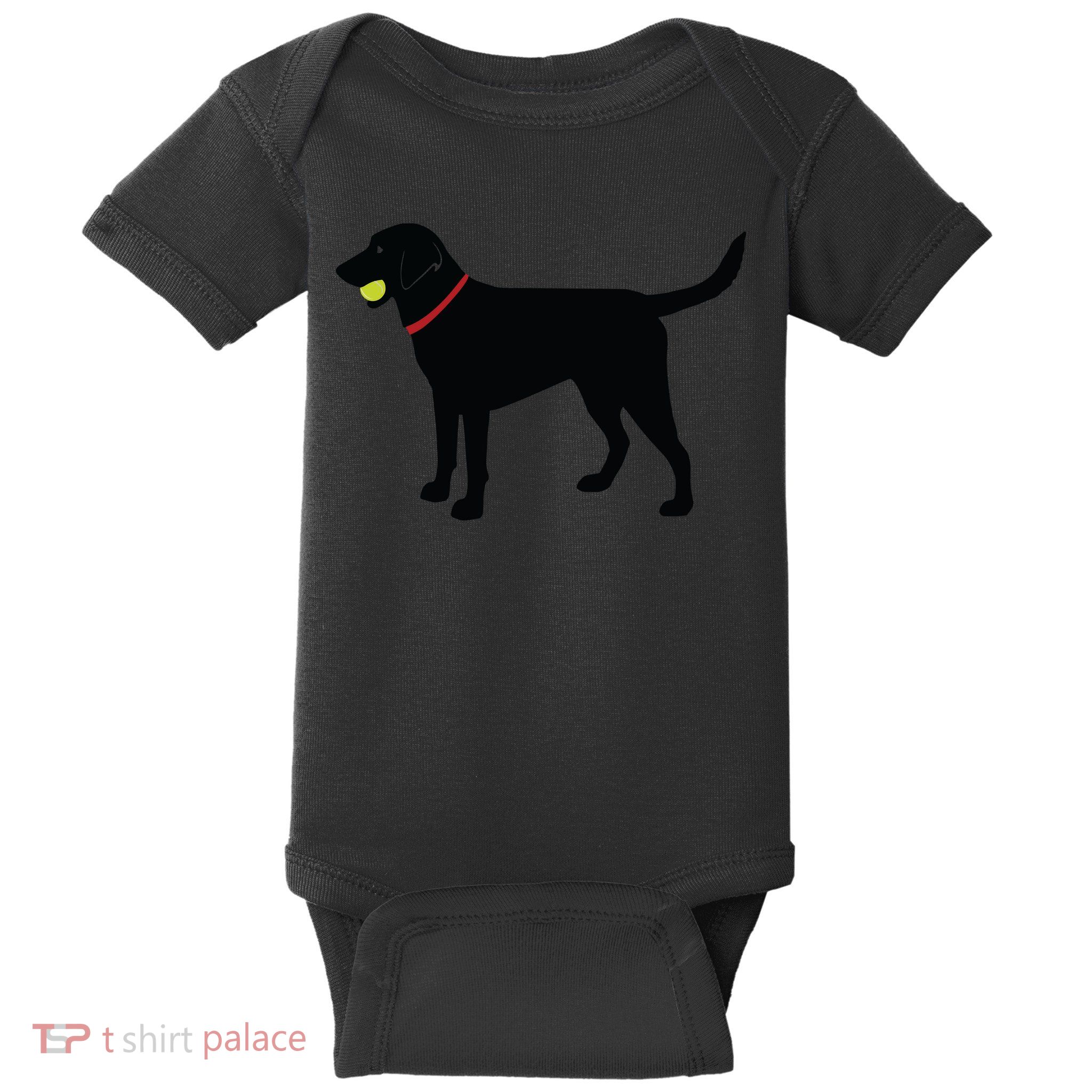 Labrador Retriever Fetch Black Lab Play Ball Baby Bodysuit