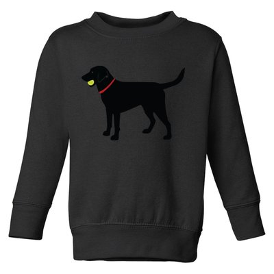 Labrador Retriever Fetch Black Lab Play Ball Toddler Sweatshirt