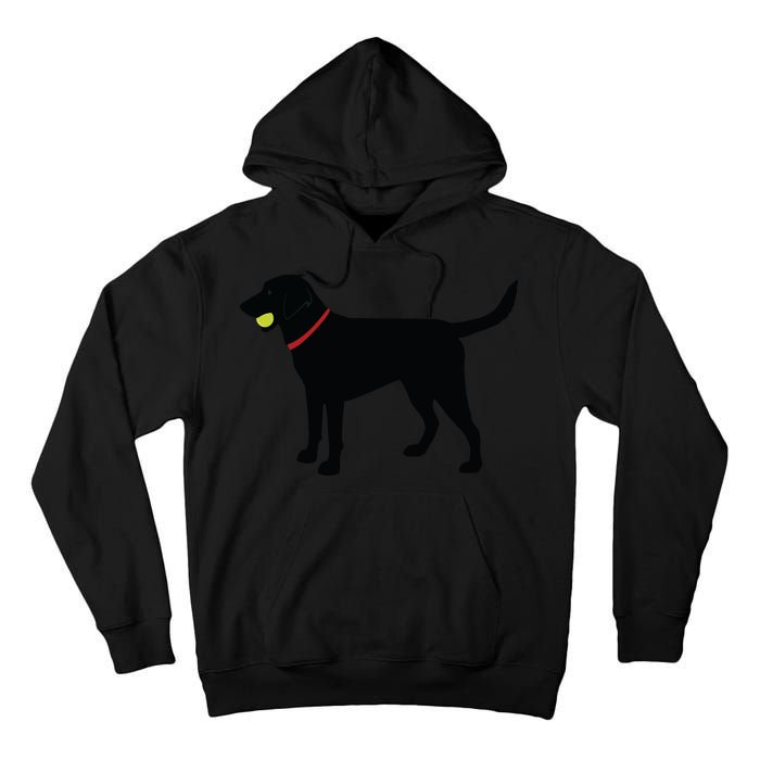 Labrador Retriever Fetch Black Lab Play Ball Tall Hoodie