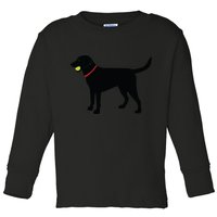 Labrador Retriever Fetch Black Lab Play Ball Toddler Long Sleeve Shirt