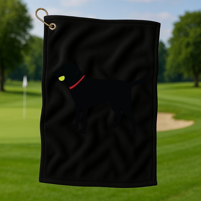 Labrador Retriever Fetch Black Lab Play Ball Golf Towel