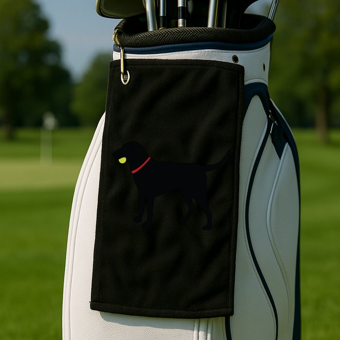 Labrador Retriever Fetch Black Lab Play Ball Golf Towel