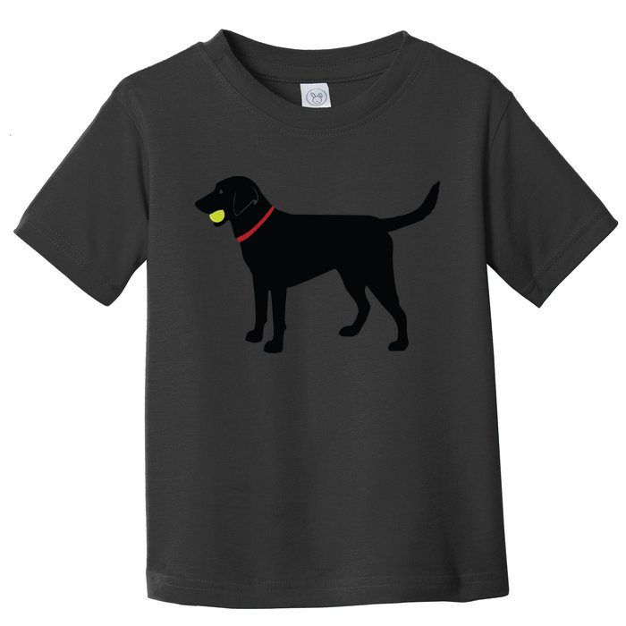 Labrador Retriever Fetch Black Lab Play Ball Toddler T-Shirt