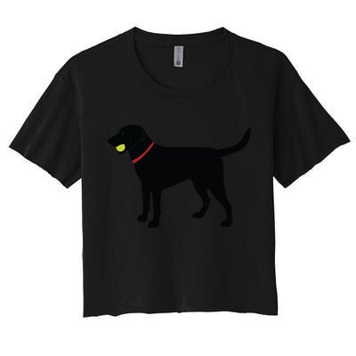 Labrador Retriever Fetch Black Lab Play Ball Crop Top