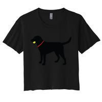 Labrador Retriever Fetch Black Lab Play Ball Crop Top