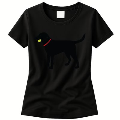 Labrador Retriever Fetch Black Lab Play Ball Womens T-Shirt