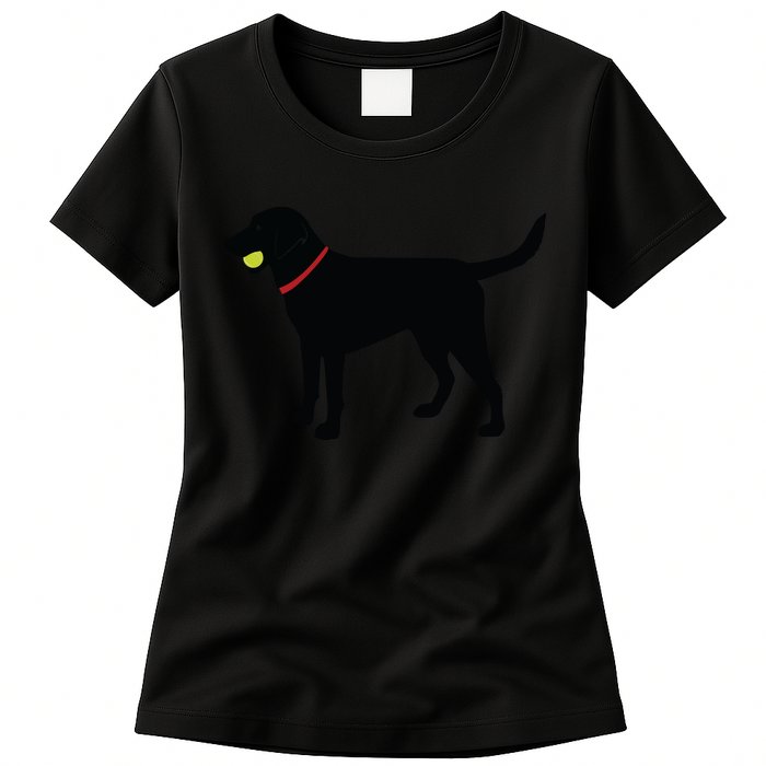 Labrador Retriever Fetch Black Lab Play Ball Womens T-Shirt