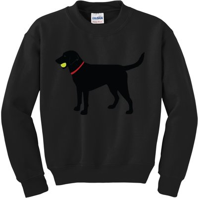 Labrador Retriever Fetch Black Lab Play Ball Kids Sweatshirt