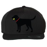 Labrador Retriever Fetch Black Lab Play Ball Wool Snapback Cap