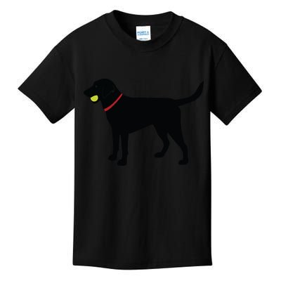 Labrador Retriever Fetch Black Lab Play Ball Kids T-Shirt