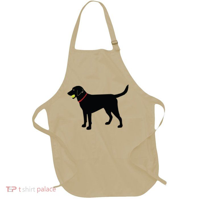 Labrador Retriever Fetch Black Lab Play Ball Full-Length Apron With Pockets
