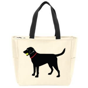 Labrador Retriever Fetch Black Lab Play Ball Zip Tote Bag