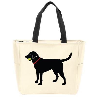 Labrador Retriever Fetch Black Lab Play Ball Zip Tote Bag