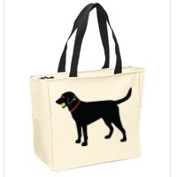 Labrador Retriever Fetch Black Lab Play Ball Zip Tote Bag