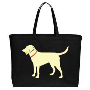 Labrador Retriever Fetch Yellow Lab Play Ball Cotton Canvas Jumbo Tote