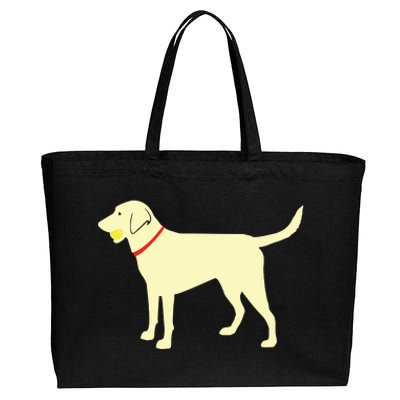 Labrador Retriever Fetch Yellow Lab Play Ball Cotton Canvas Jumbo Tote