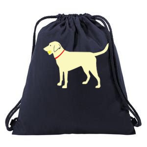 Labrador Retriever Fetch Yellow Lab Play Ball Drawstring Bag