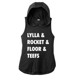 LYLLA & ROCKET & FLOOR & TEEFS Ladies PosiCharge Tri-Blend Wicking Draft Hoodie Tank