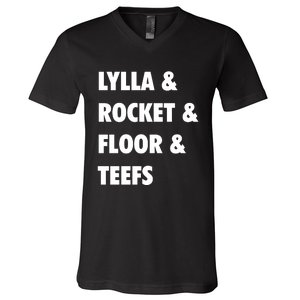 LYLLA & ROCKET & FLOOR & TEEFS V-Neck T-Shirt