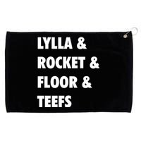 LYLLA & ROCKET & FLOOR & TEEFS Grommeted Golf Towel