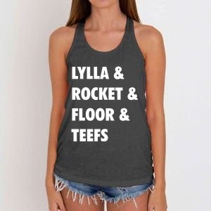 LYLLA & ROCKET & FLOOR & TEEFS Women's Knotted Racerback Tank