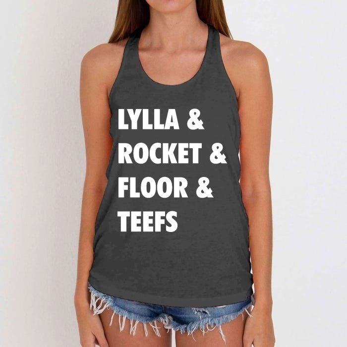 LYLLA & ROCKET & FLOOR & TEEFS Women's Knotted Racerback Tank