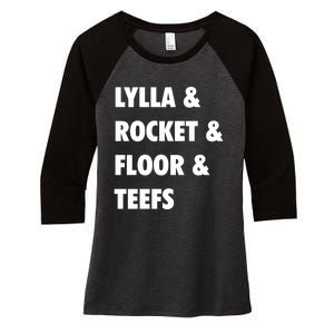 LYLLA & ROCKET & FLOOR & TEEFS Women's Tri-Blend 3/4-Sleeve Raglan Shirt