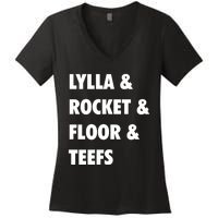 LYLLA & ROCKET & FLOOR & TEEFS Women's V-Neck T-Shirt