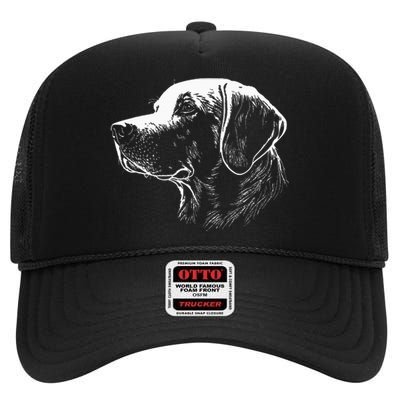 Labrador Retriever Gifts Lab Dog High Crown Mesh Back Trucker Hat