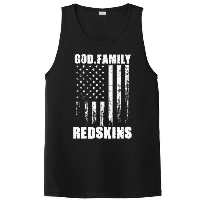 Loudon Redskins God. Family. Vintage Usa Flag PosiCharge Competitor Tank