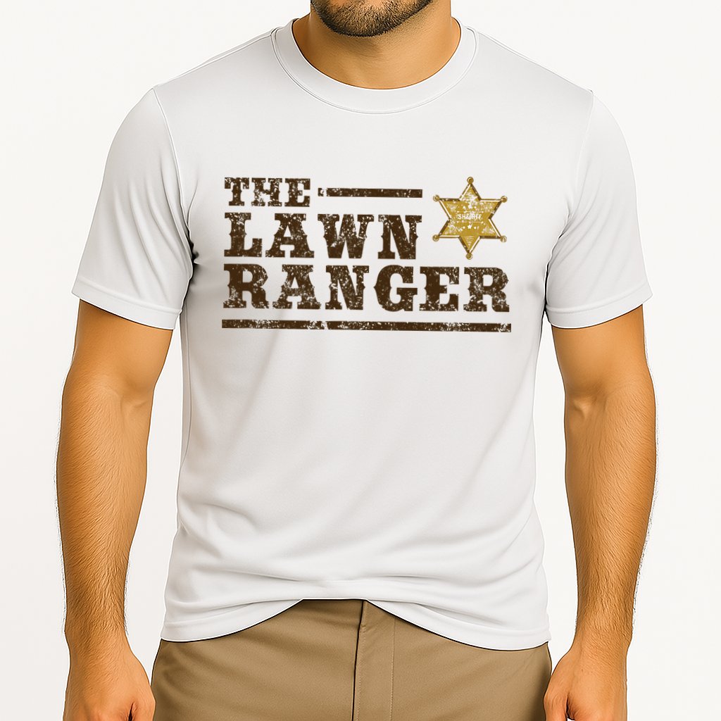Lawn Ranger Grass Mower Mowing FatherS Day Gardening Cooling Performance Crew T-Shirt