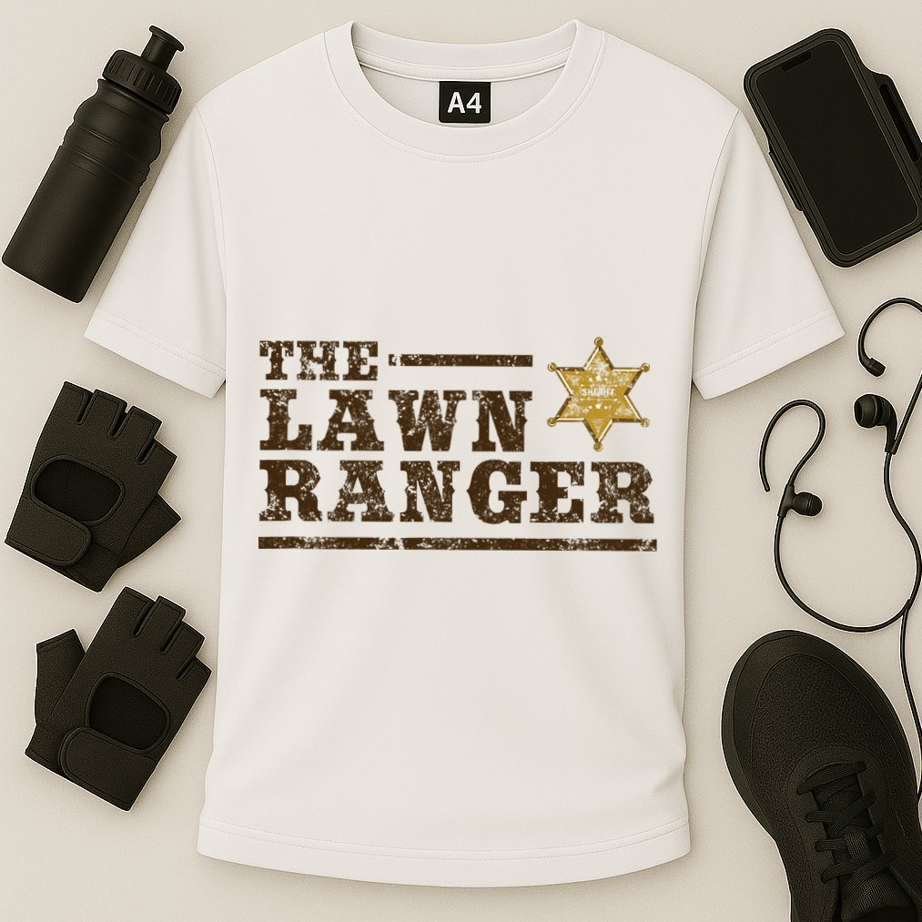 Lawn Ranger Grass Mower Mowing FatherS Day Gardening Cooling Performance Crew T-Shirt