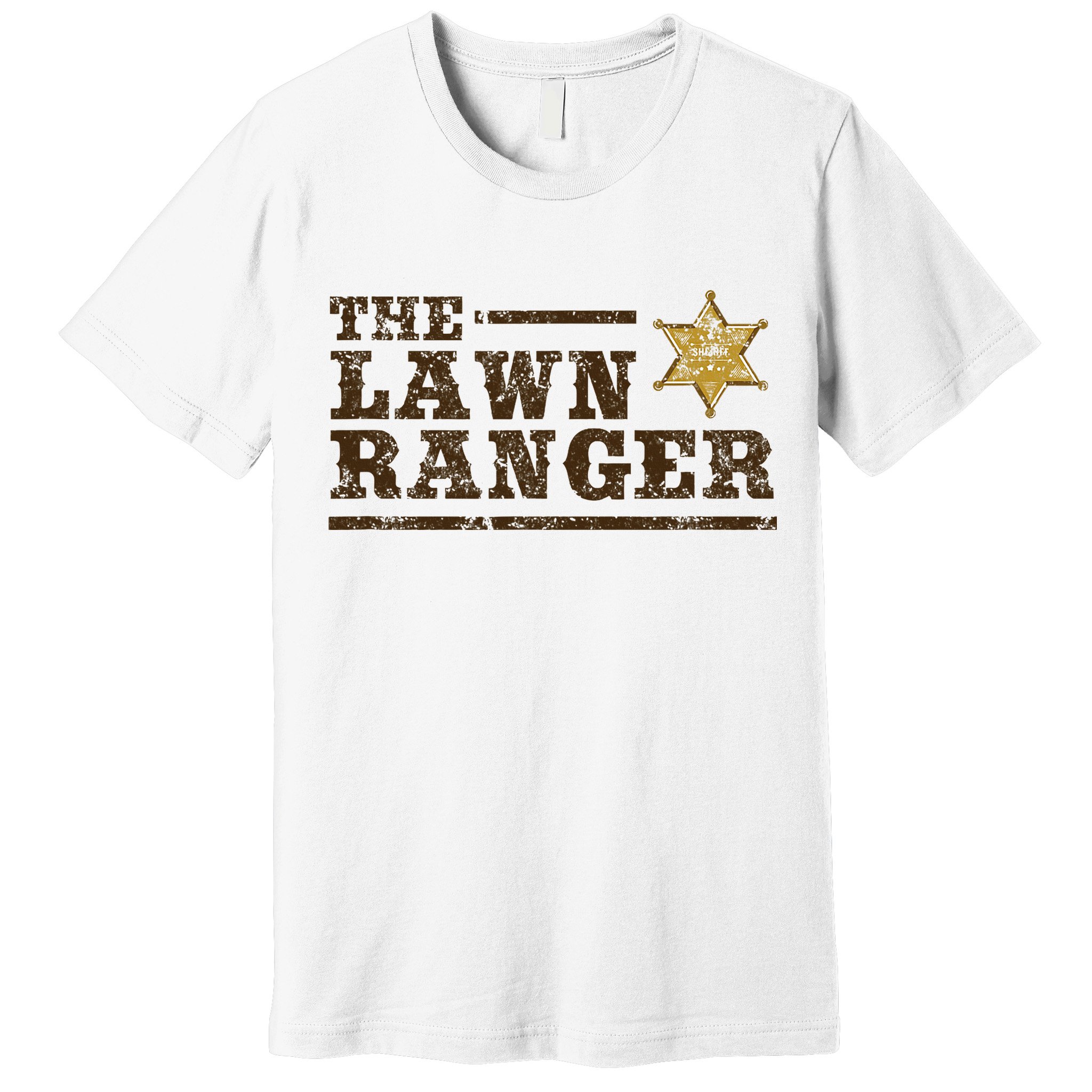 Lawn Ranger Grass Mower Mowing FatherS Day Gardening Premium T-Shirt