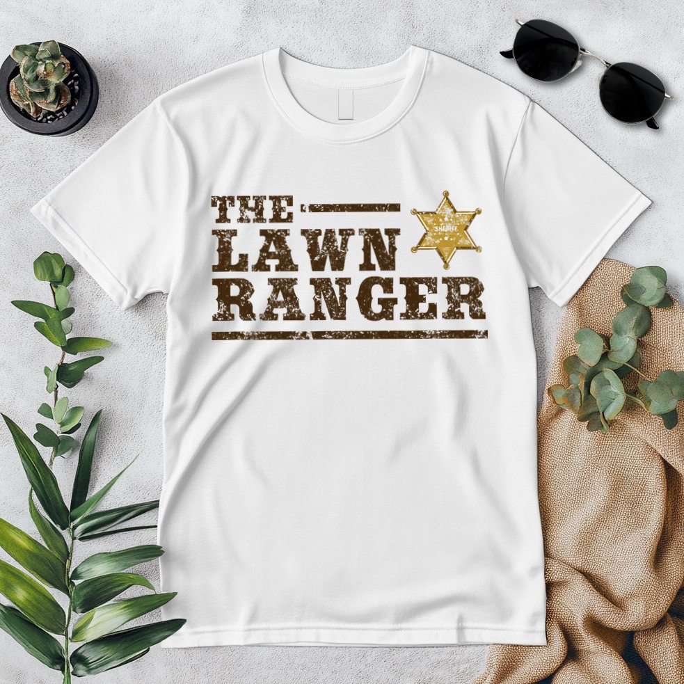 Lawn Ranger Grass Mower Mowing FatherS Day Gardening Premium T-Shirt