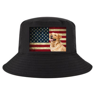 Labrador retriever gifts American Flag Lab dog Cool Comfort Performance Bucket Hat