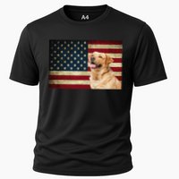 Labrador retriever gifts American Flag Lab dog Cooling Performance Crew T-Shirt