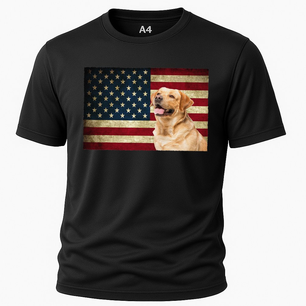 Labrador retriever gifts American Flag Lab dog Cooling Performance Crew T-Shirt
